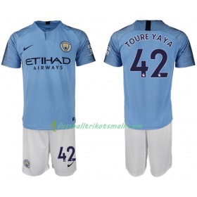 Fußballtrikots Manchester City TOURE YAYA 42 Kinder 2018-2019 Kurzarm Heimtrikotsatz kaufen